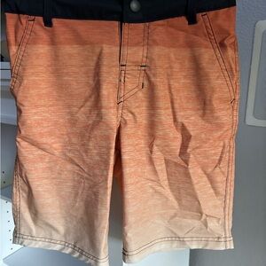 Art Class Orange and Black Boy’s Flat Front Shorts